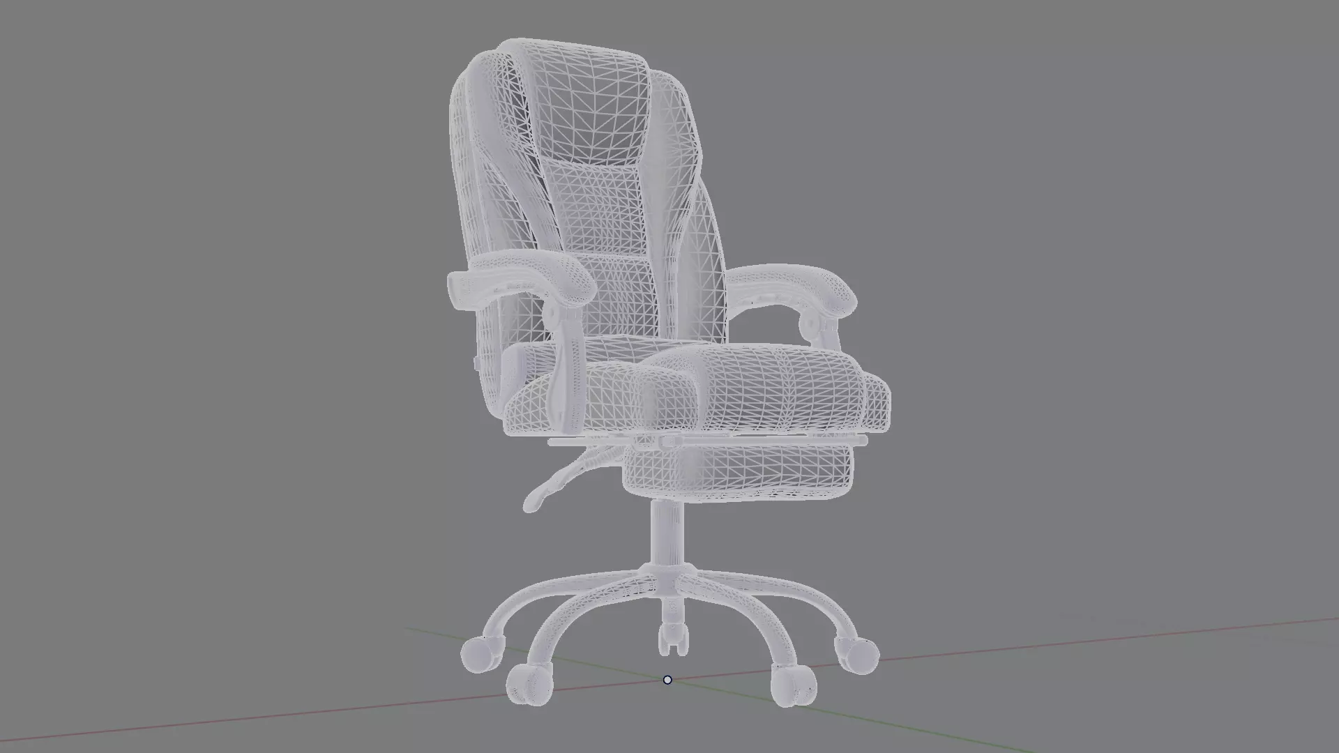 Office Chair Low-poly 3D model_10