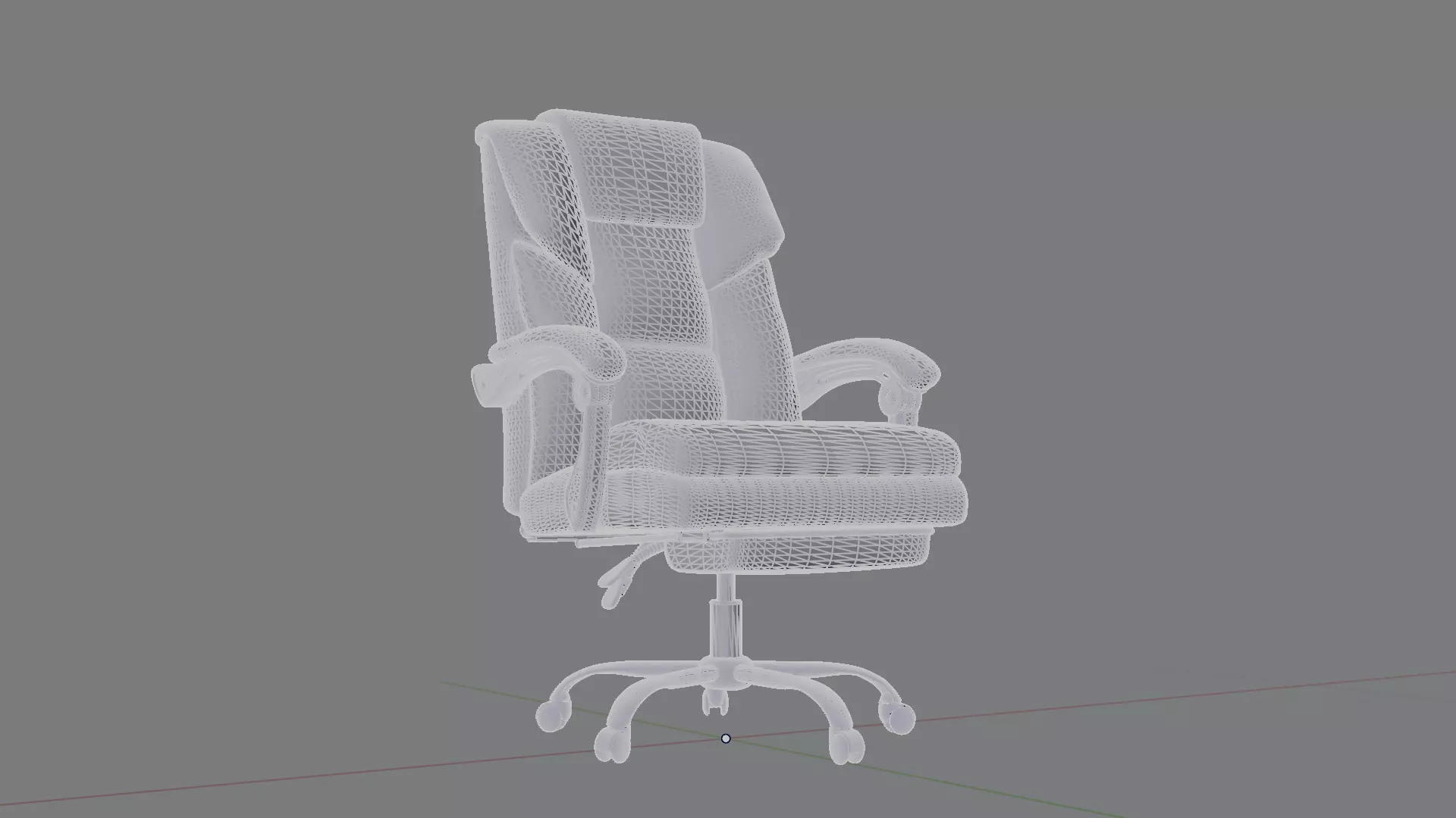 Office Chair Low-poly 3D model_10