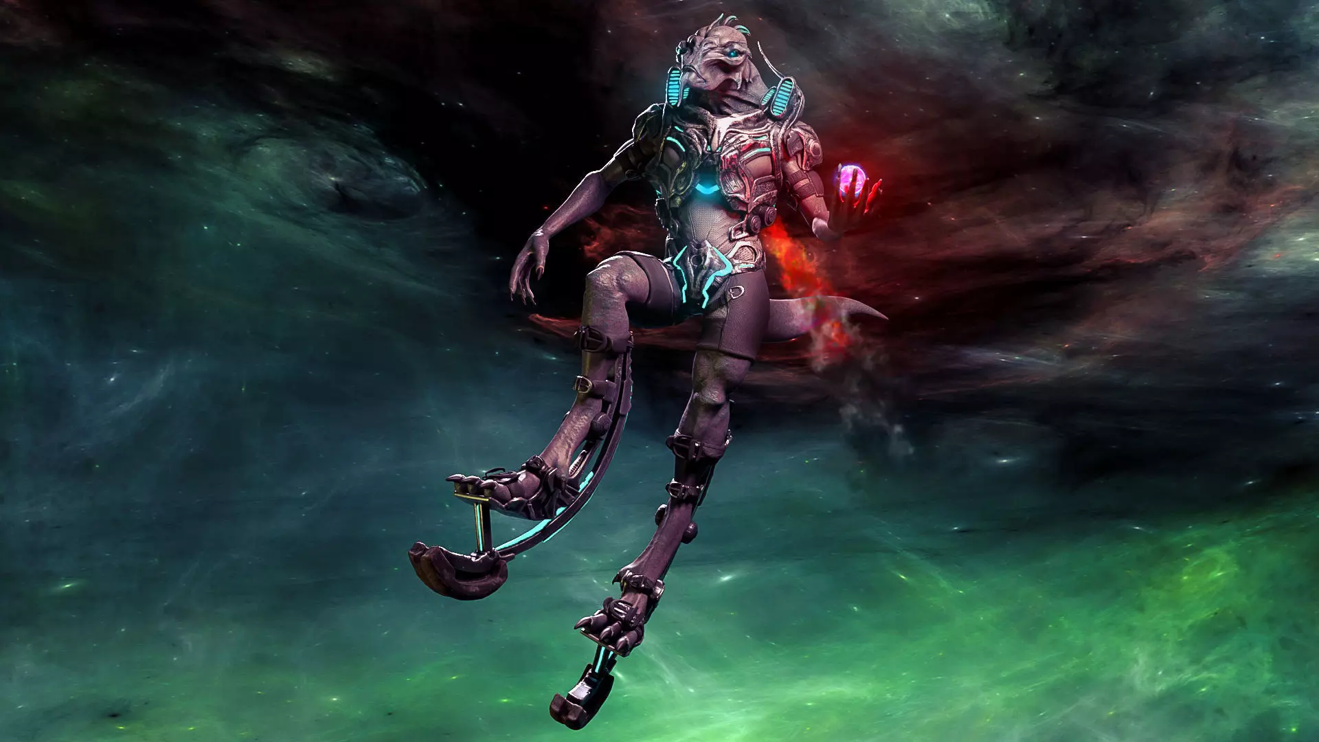 Alien 3D Creature for games and vfx Low-poly 3D model_1