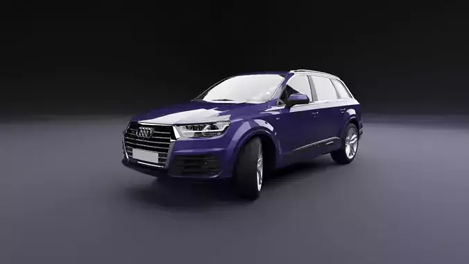 Audi Q7 Tfsi e Midnight Blue 3D model