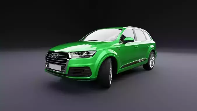 Audi Q7 Tfsi e Light Green 3D model