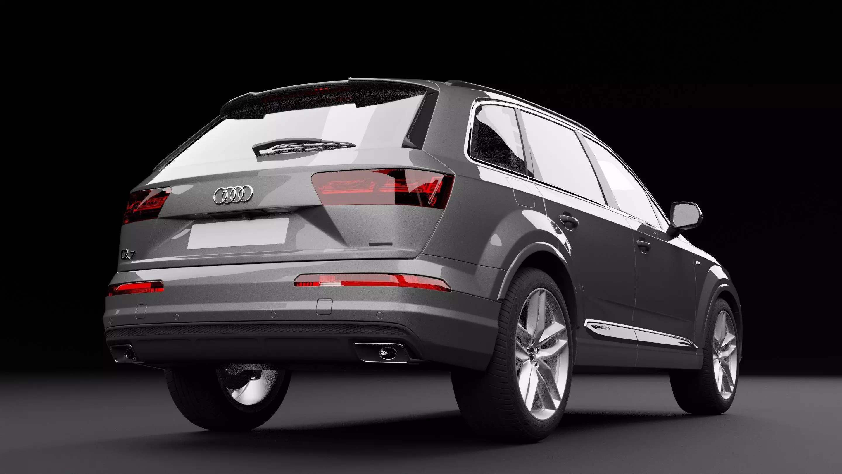 Audi Q7 Tfsi e Grey Medium 3D model_8