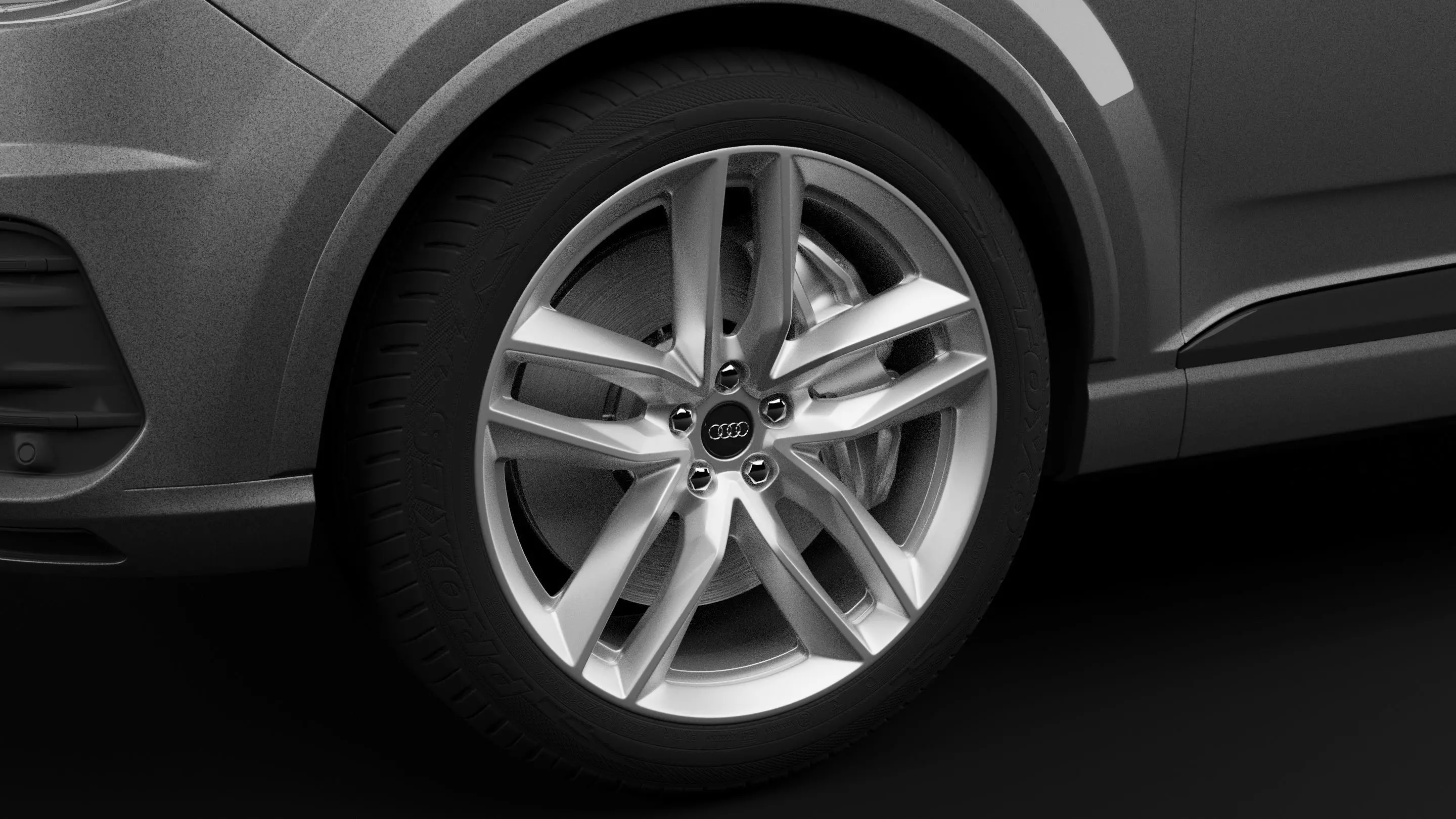 Audi Q7 Tfsi e Grey Medium 3D model_12