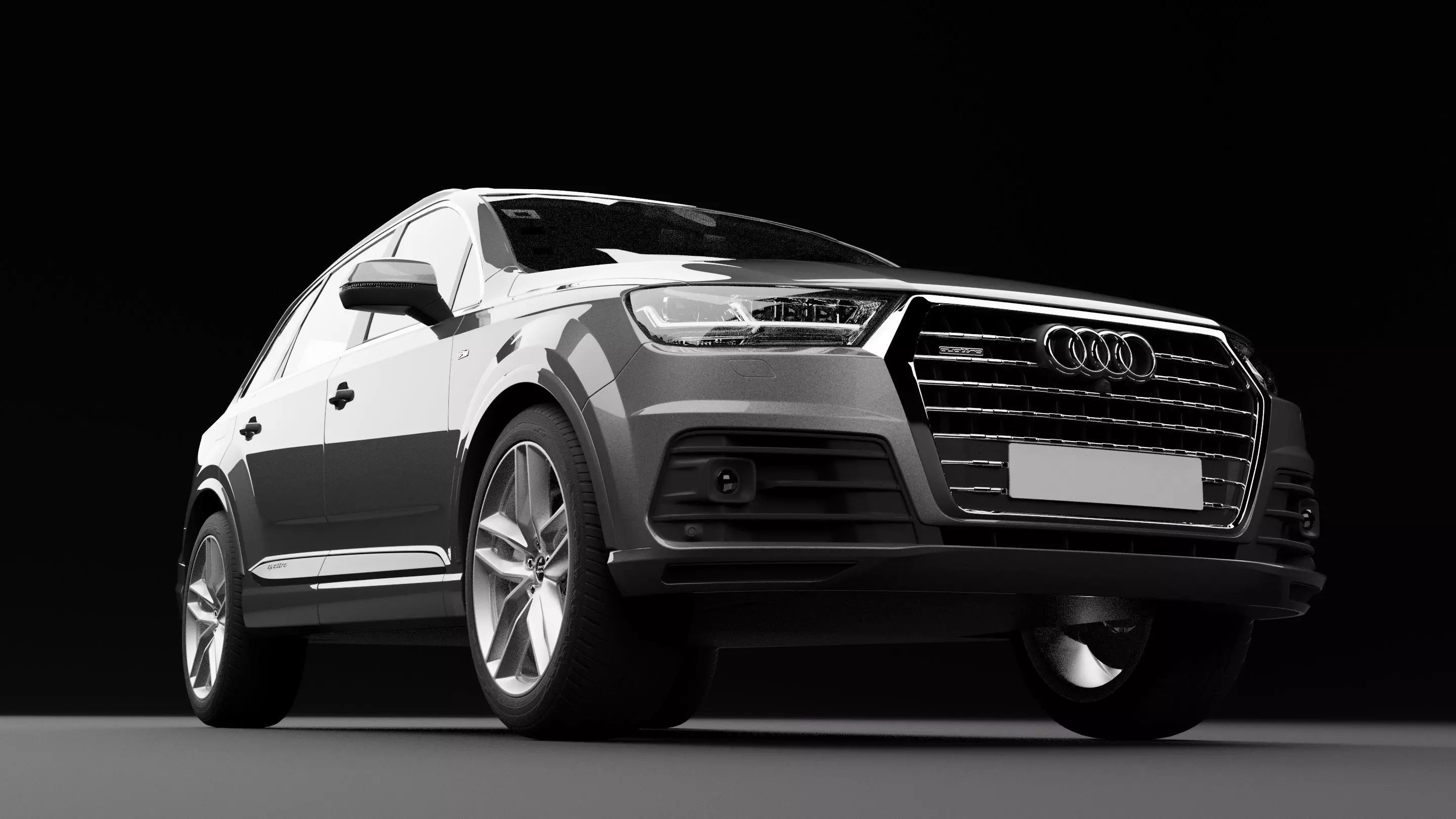 Audi Q7 Tfsi e Grey Medium 3D model_6