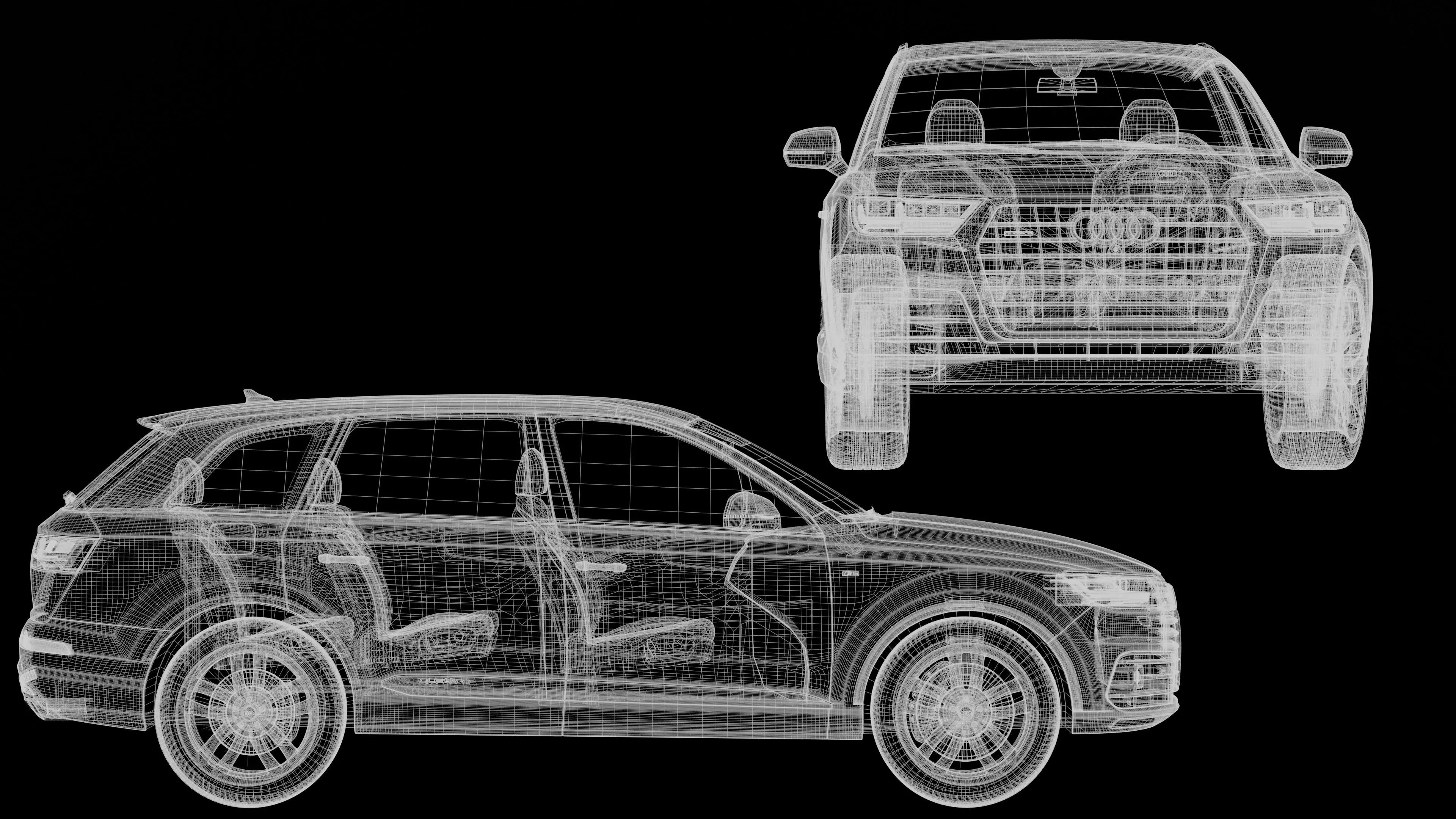 Audi Q7 Tfsi e Grey Medium 3D model_14