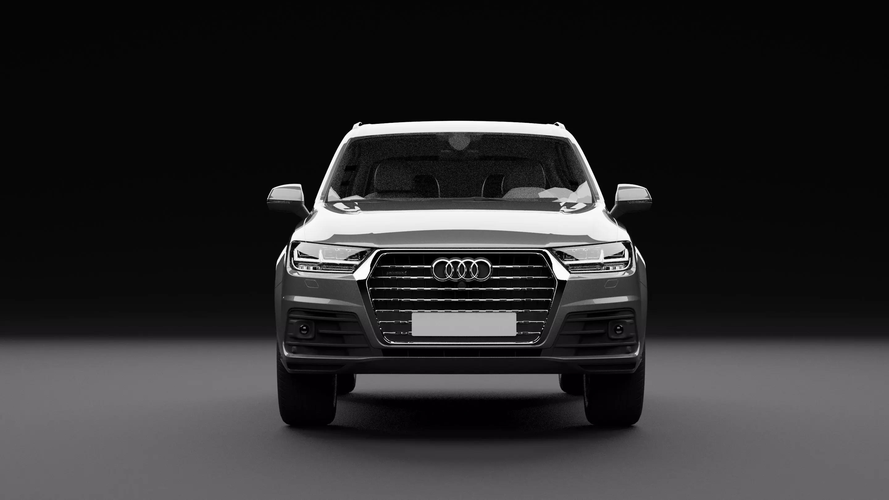 Audi Q7 Tfsi e Grey Medium 3D model_1