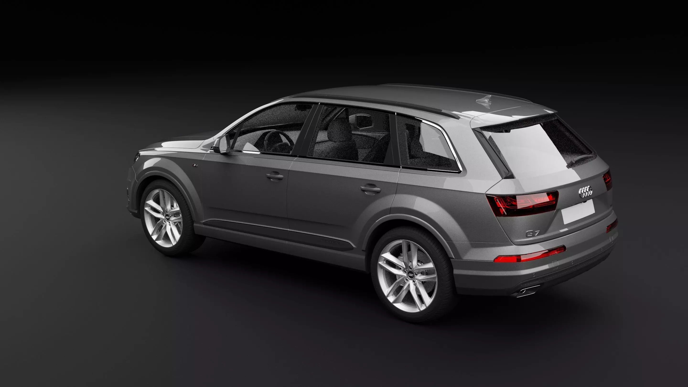 Audi Q7 Tfsi e Grey Medium 3D model_9