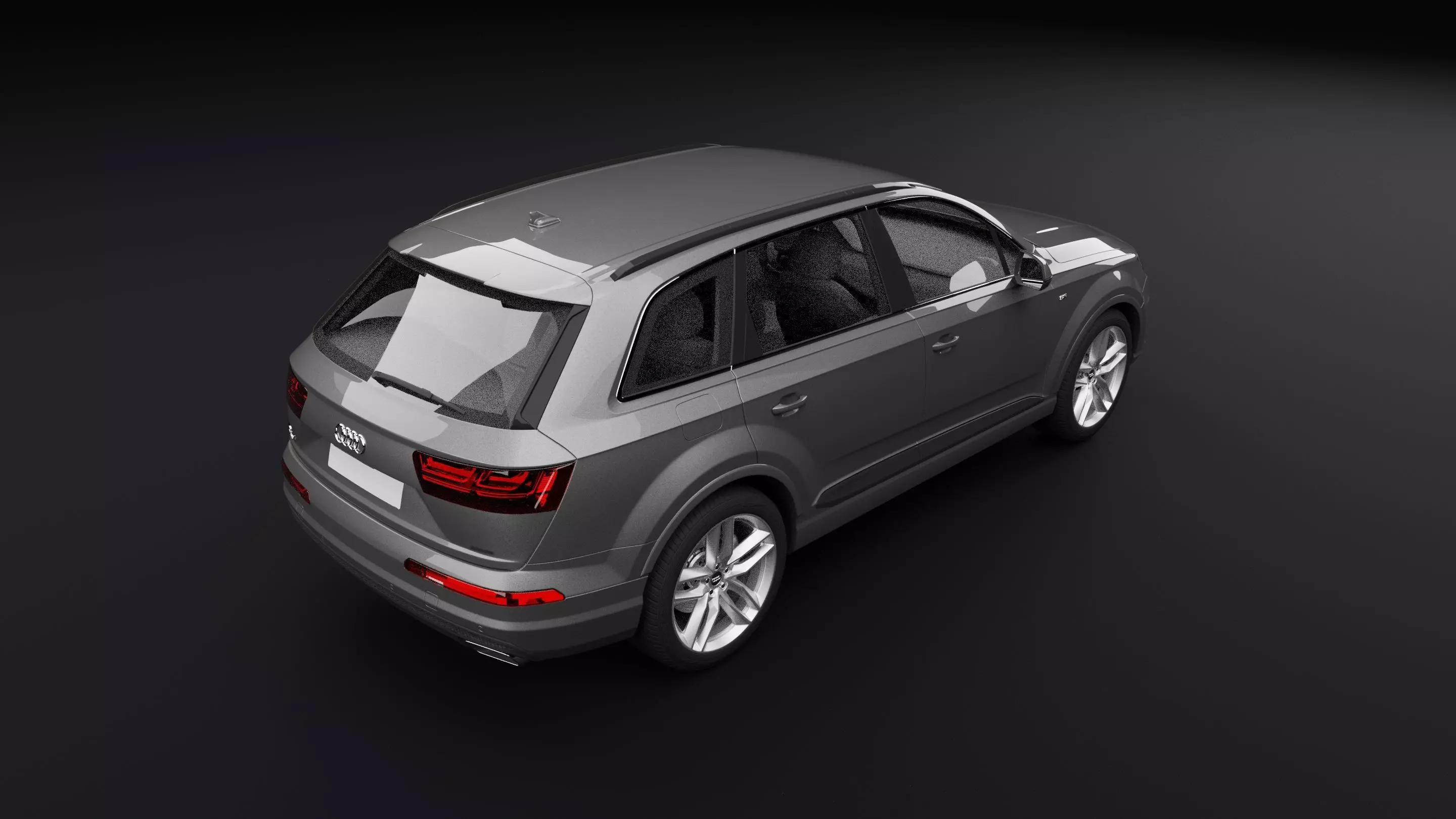 Audi Q7 Tfsi e Grey Medium 3D model_5