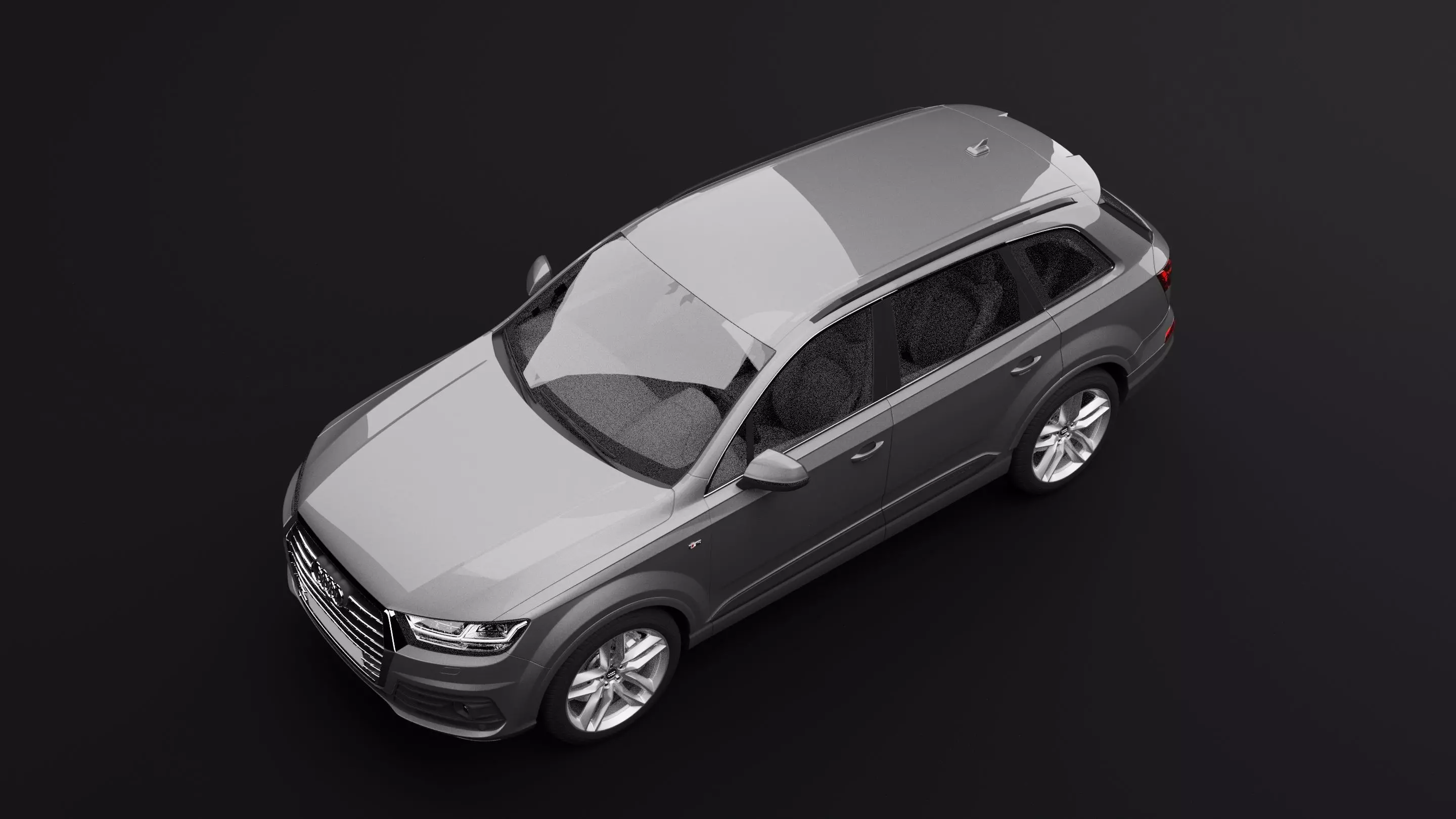 Audi Q7 Tfsi e Grey Medium 3D model_7