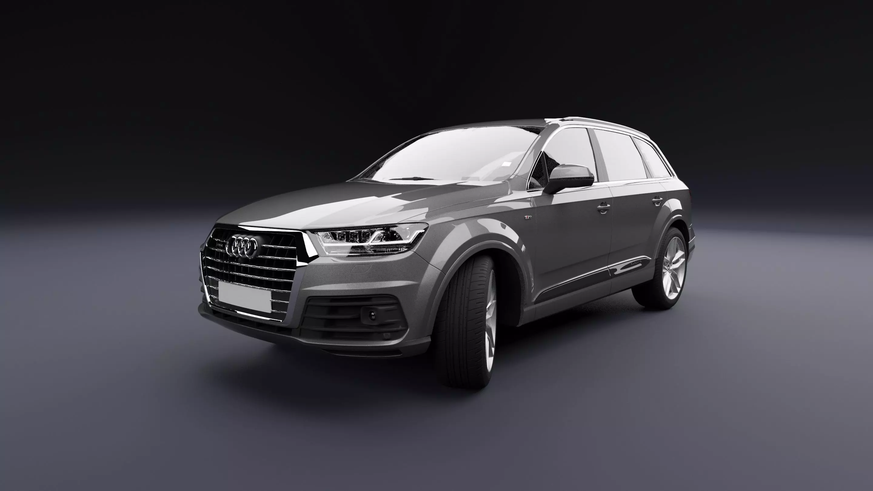 Audi Q7 Tfsi e Grey Medium 3D model_0