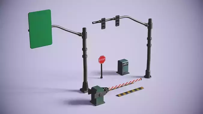 Stylized Road Props Pack 