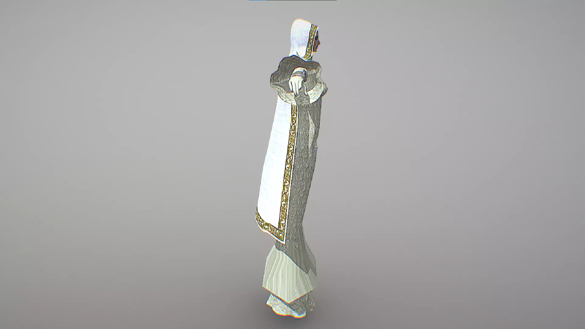 Bayonetta Cereza - The Nun Skin - Bayonetta 2 Low-poly 3D model_3