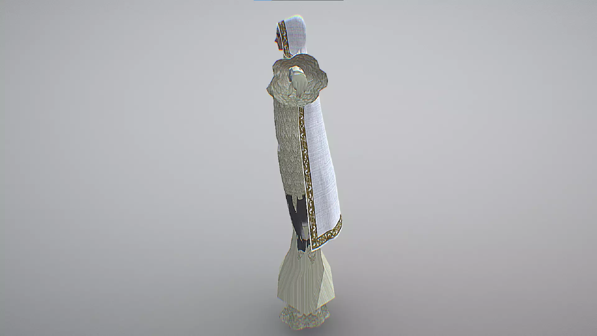 Bayonetta Cereza - The Nun Skin - Bayonetta 2 Low-poly 3D model_4