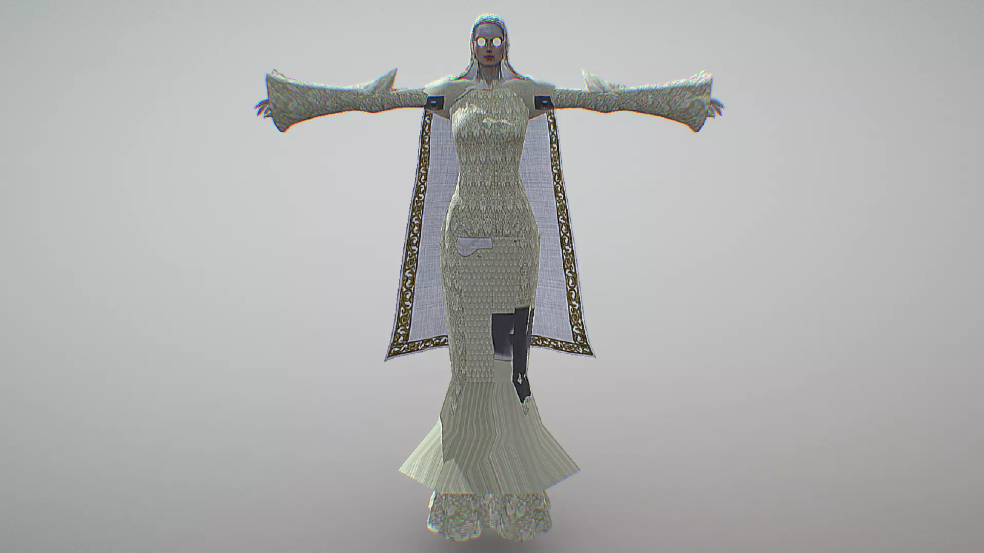 Bayonetta Cereza - The Nun Skin - Bayonetta 2 Low-poly 3D model_1