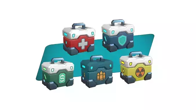 Low-Poly Stylized Box Collection