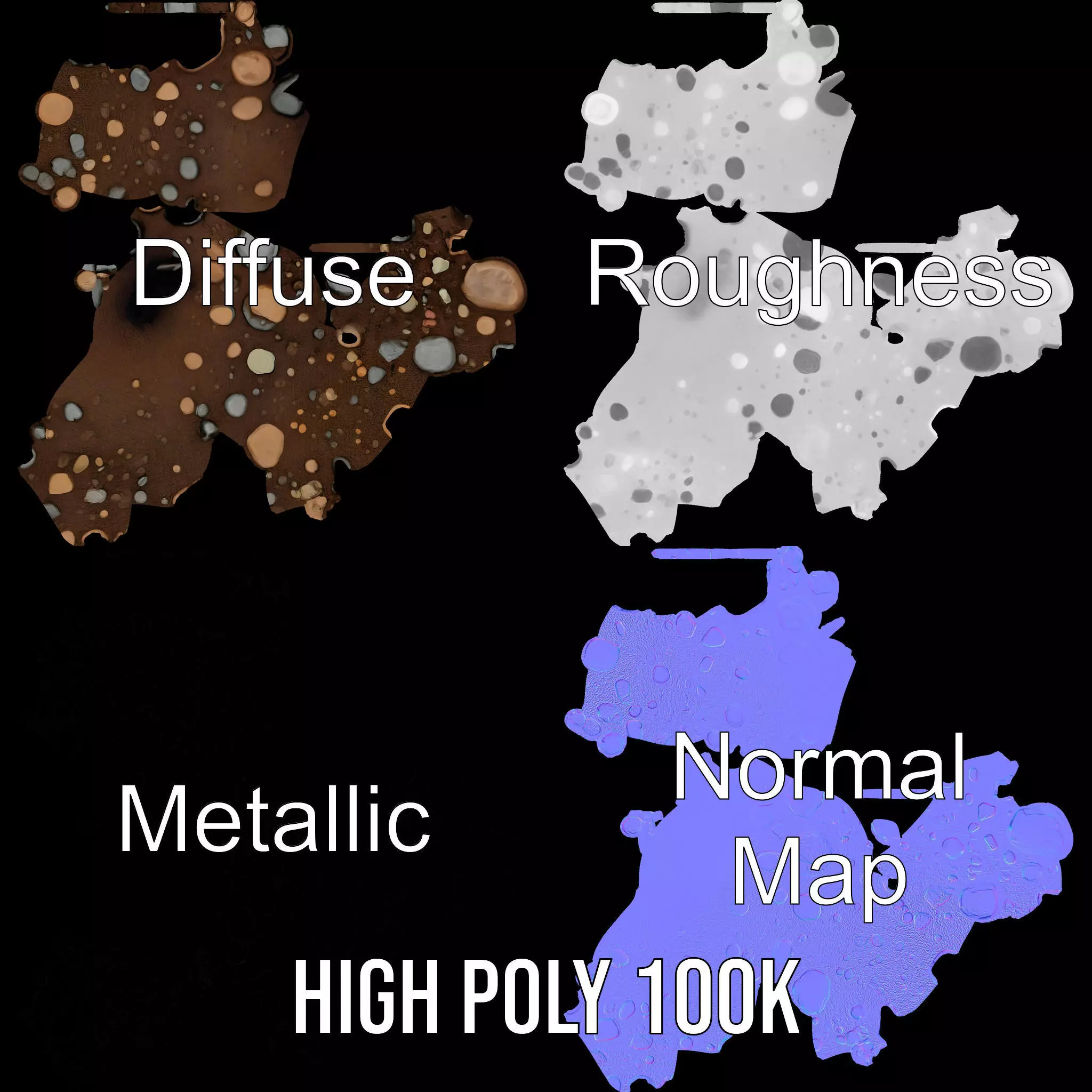 Rocky Terrain Sphere model pack Texture_3