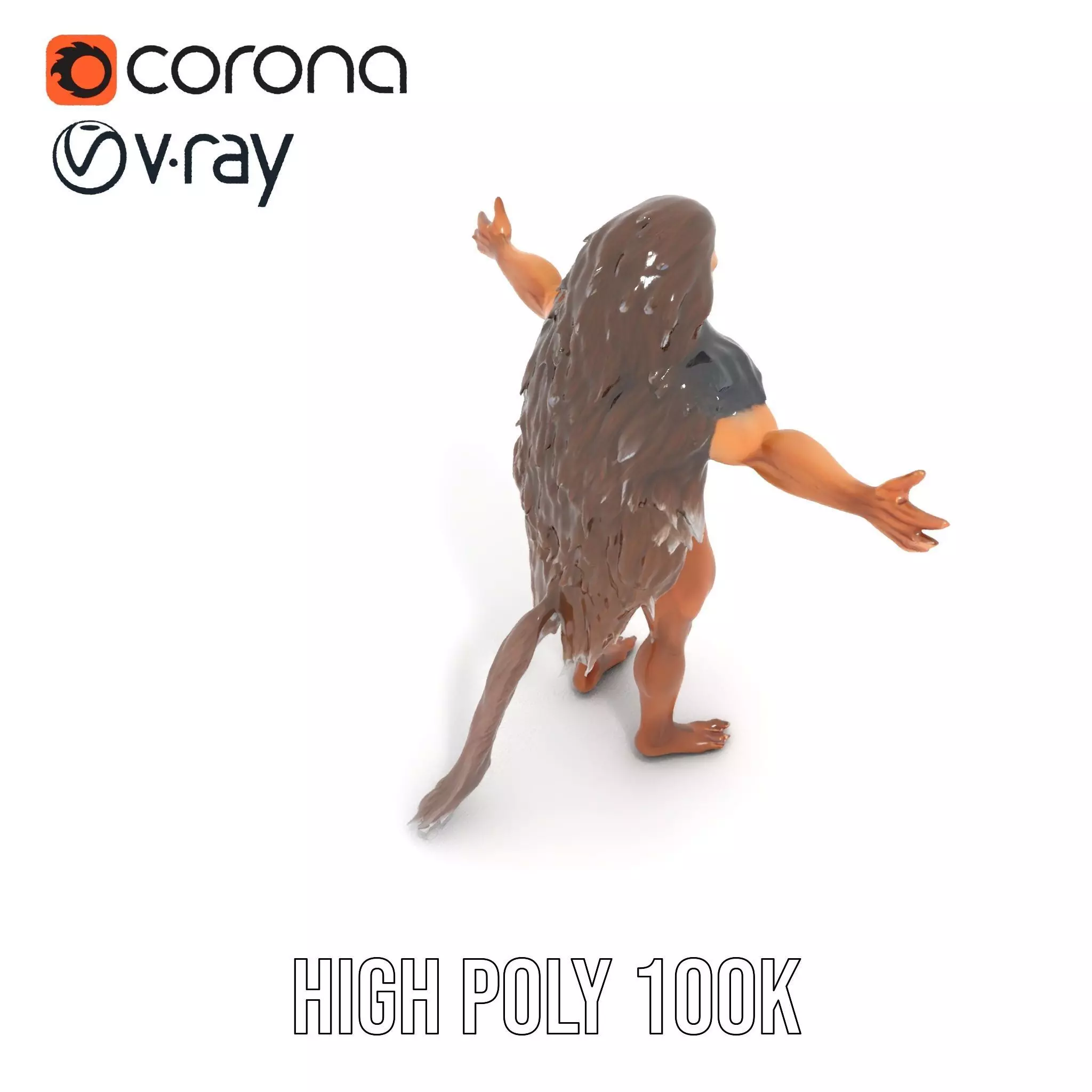 Ferocious Beast Warrior model pack Low-poly 3D model_23
