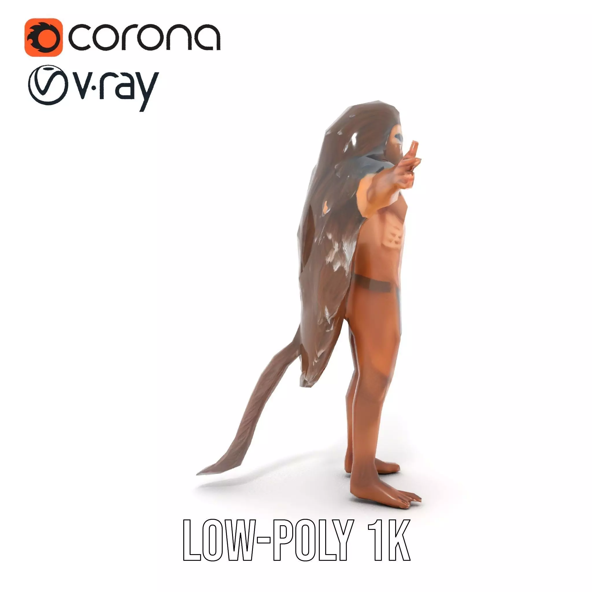 Ferocious Beast Warrior model pack Low-poly 3D model_9