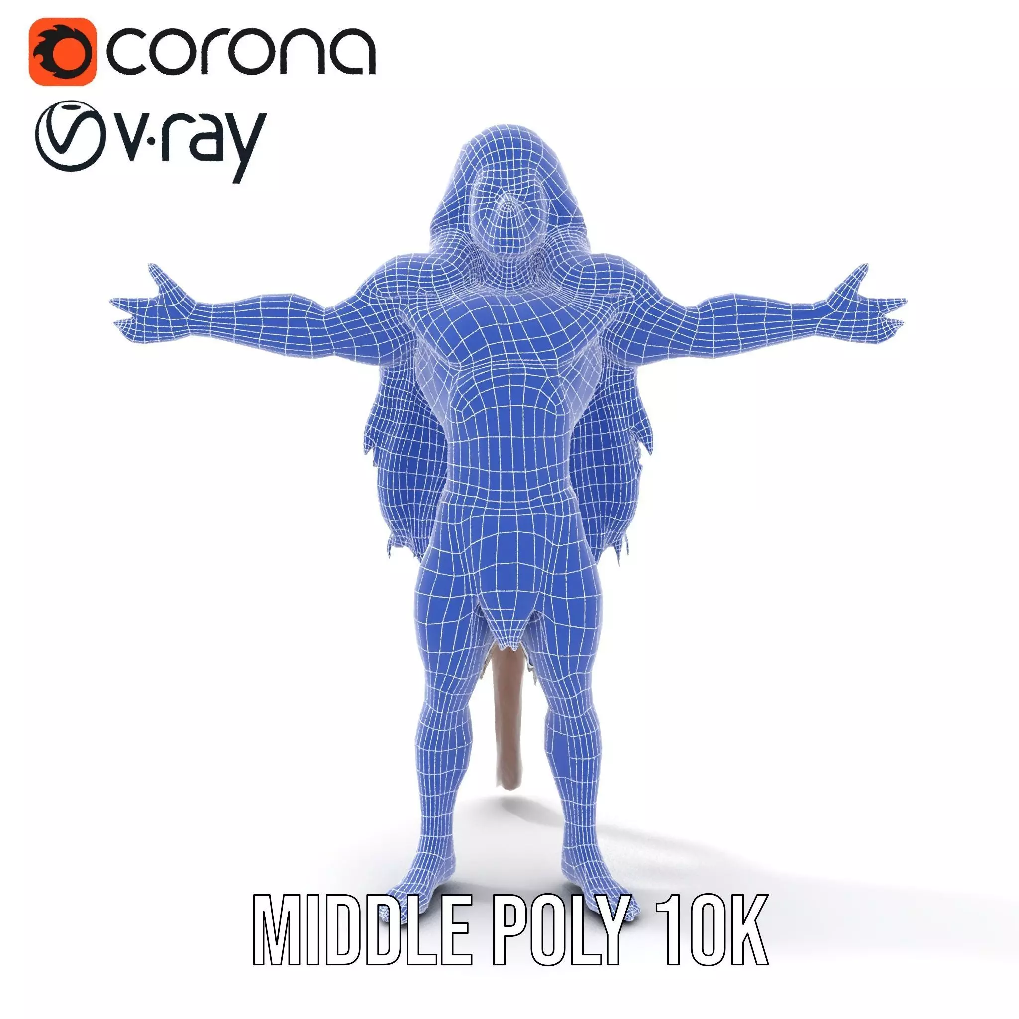 Ferocious Beast Warrior model pack Low-poly 3D model_30