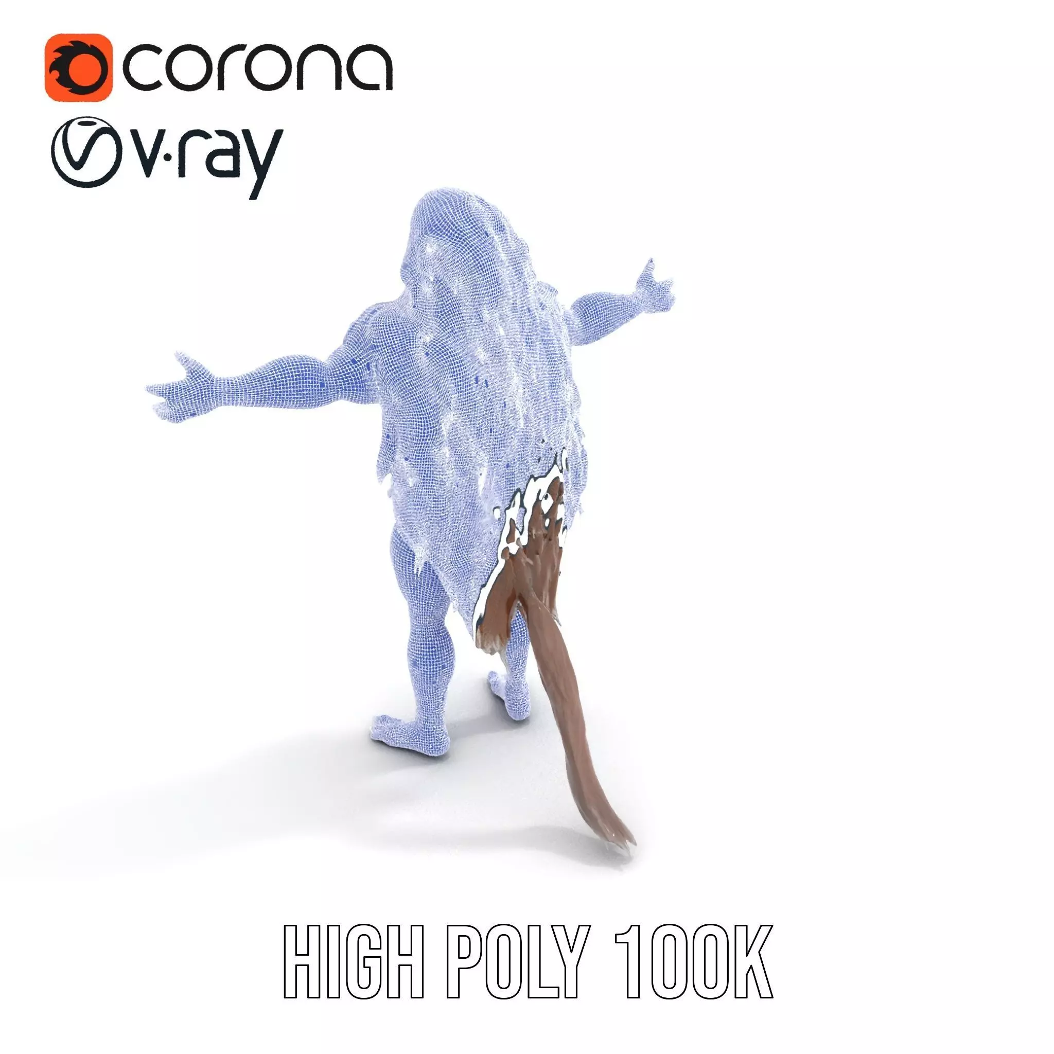 Ferocious Beast Warrior model pack Low-poly 3D model_29