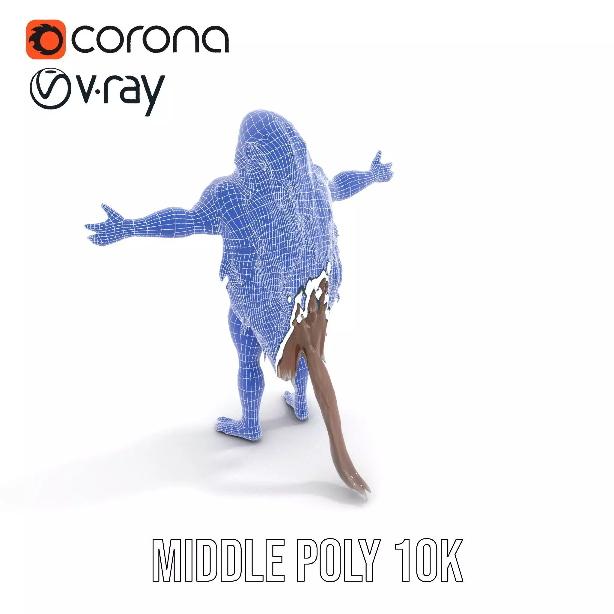 Ferocious Beast Warrior model pack Low-poly 3D model_11