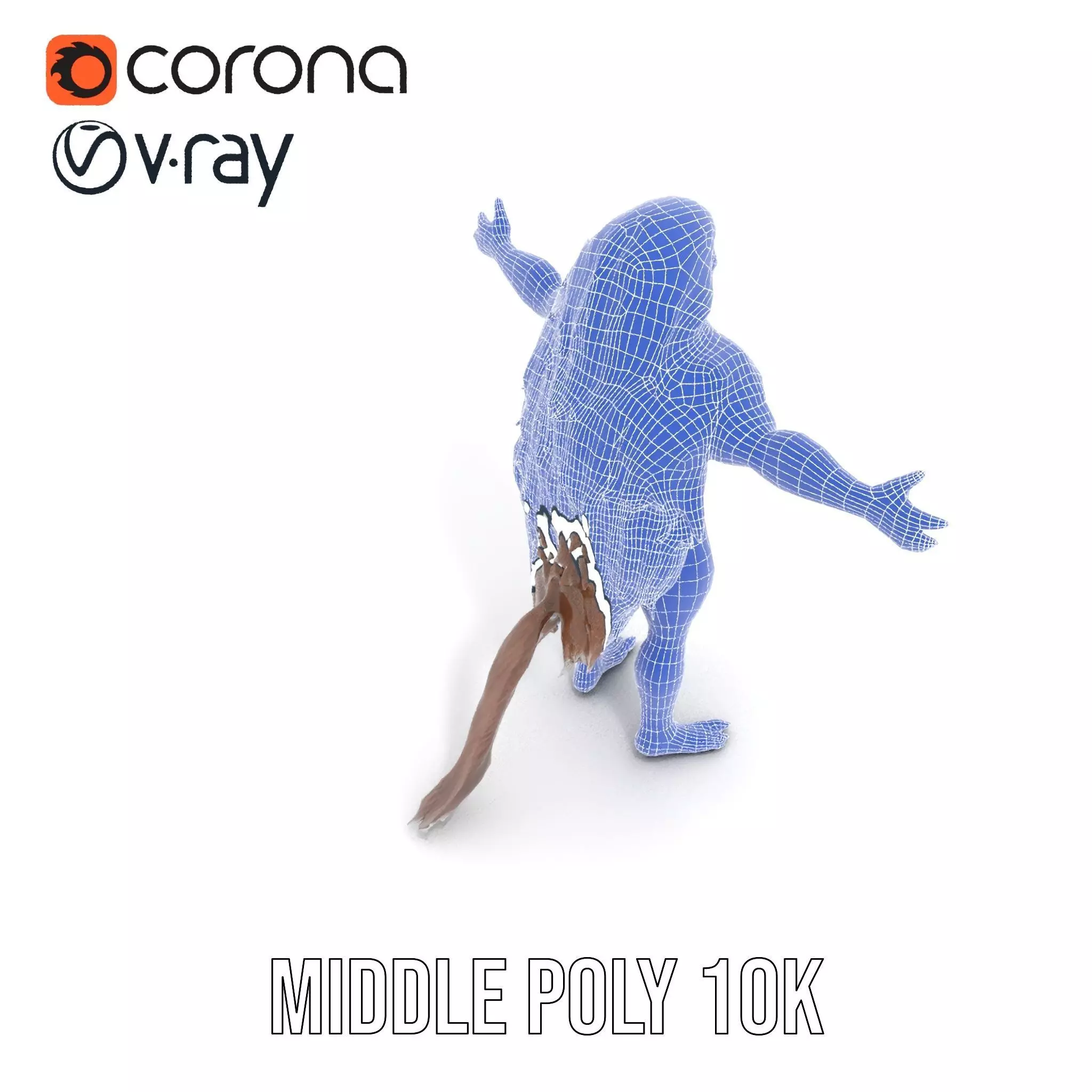 Ferocious Beast Warrior model pack Low-poly 3D model_13