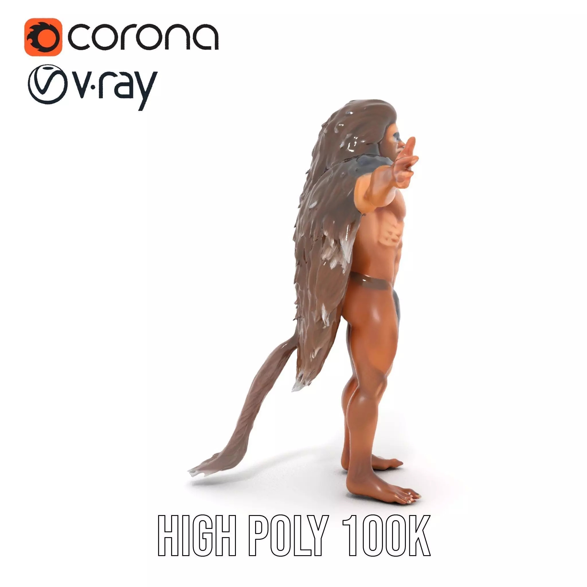 Ferocious Beast Warrior model pack Low-poly 3D model_26