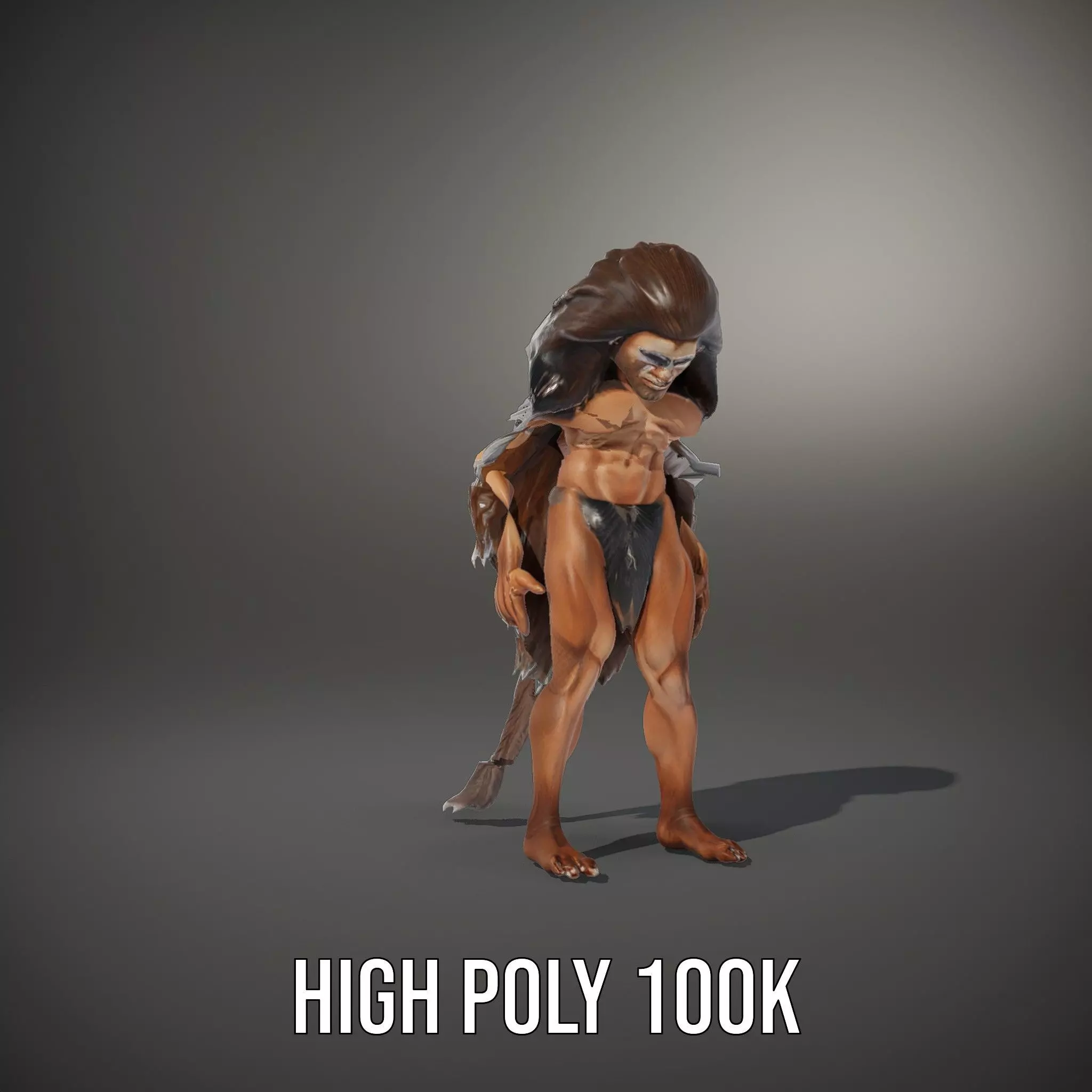 Ferocious Beast Warrior model pack Low-poly 3D model_10