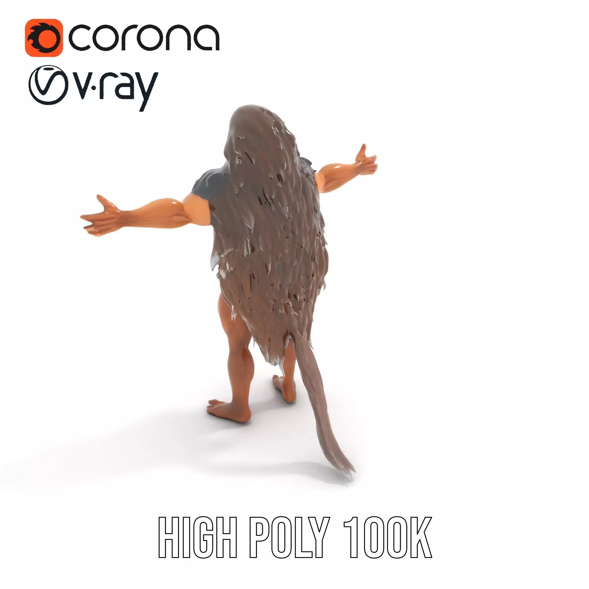 Ferocious Beast Warrior model pack Low-poly 3D model_20