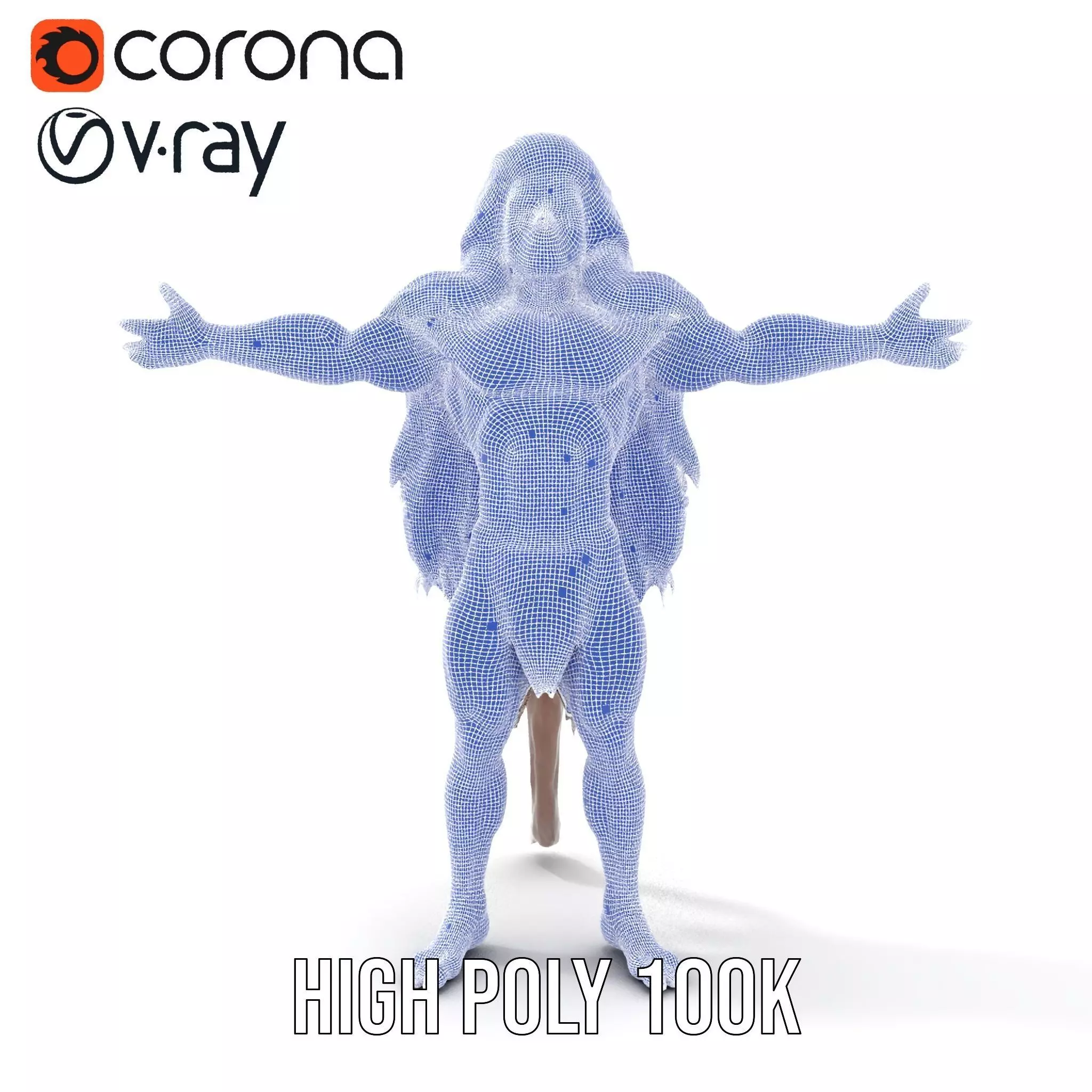 Ferocious Beast Warrior model pack Low-poly 3D model_32