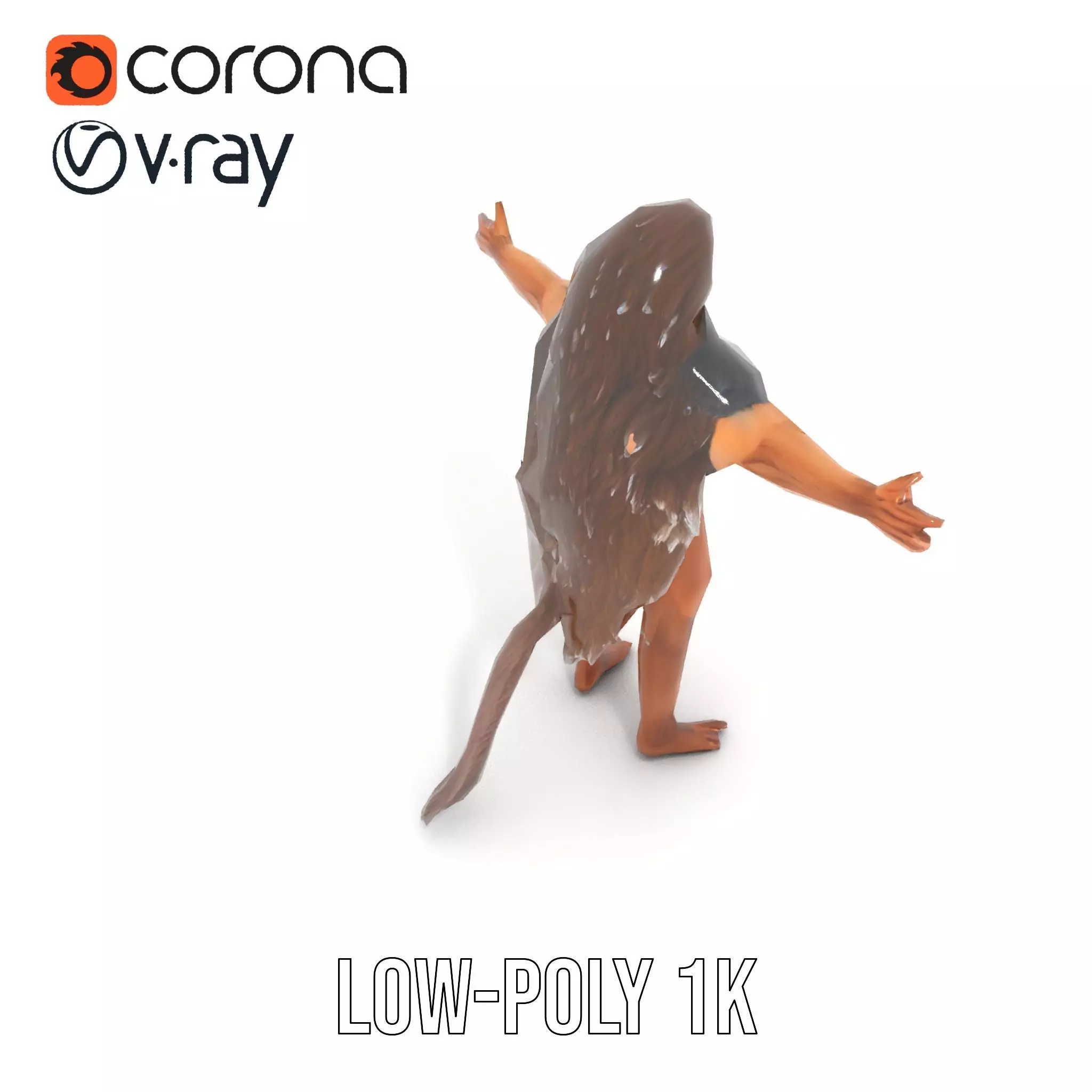 Ferocious Beast Warrior model pack Low-poly 3D model_17