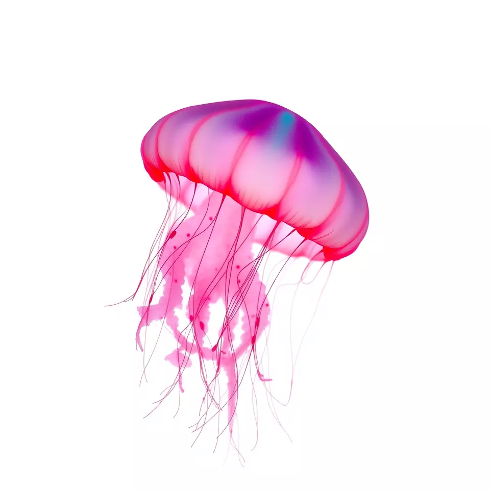 Vibrant Jellyfish model pack Low-poly 3D model_2