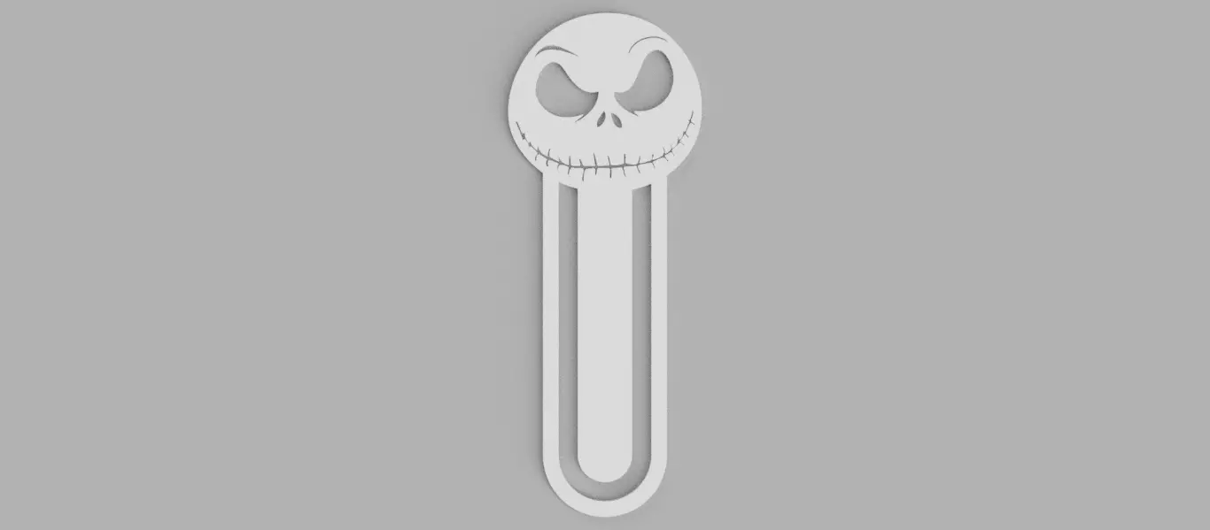 Jack Skellington Head Openwork Bookmark 3D print model