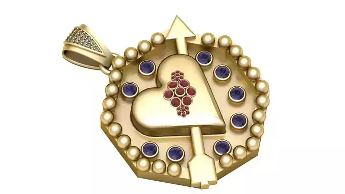 Heart Arrow Pendant 3D print model