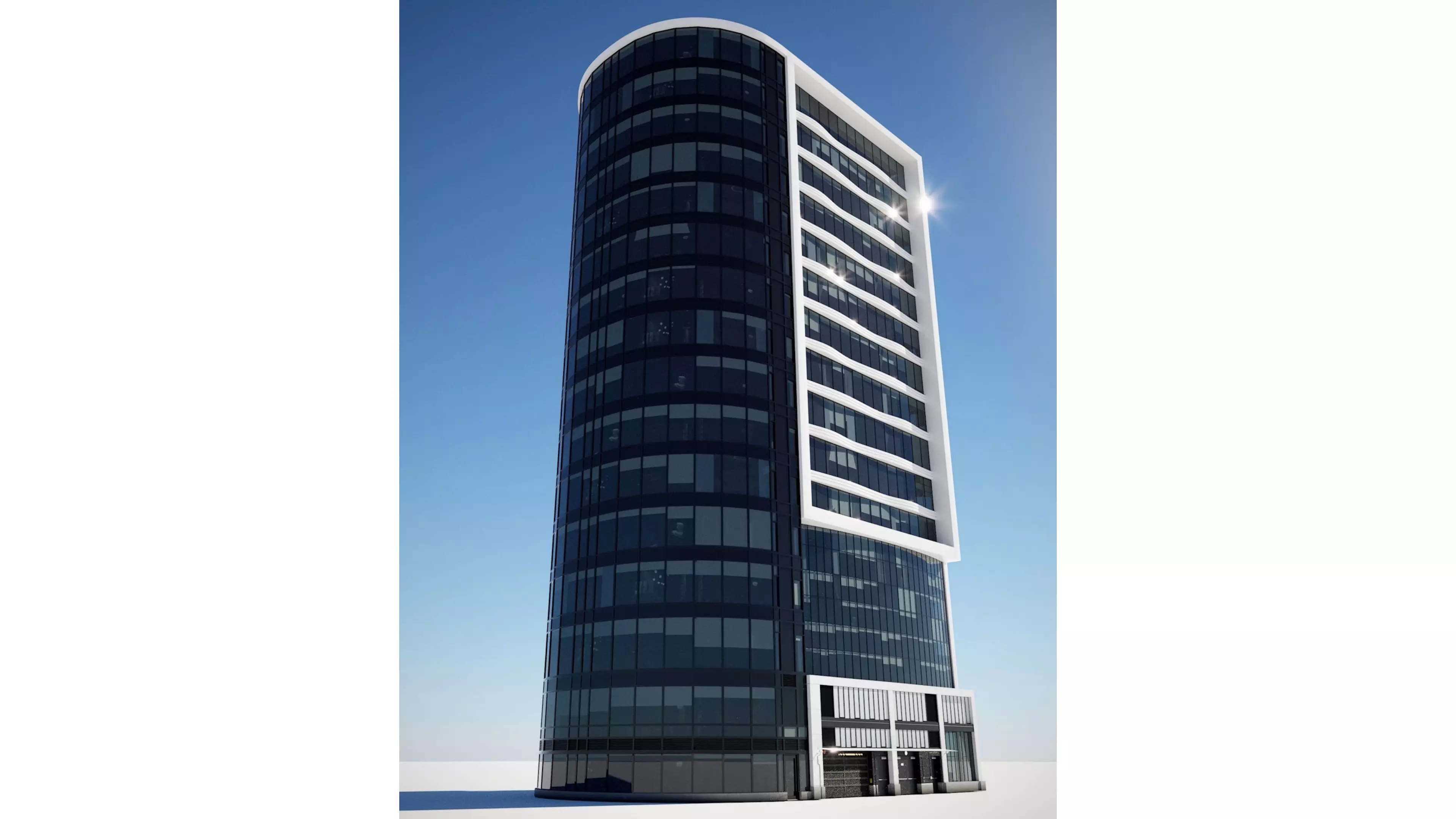 Skyscraper Glasstower 3D model_0