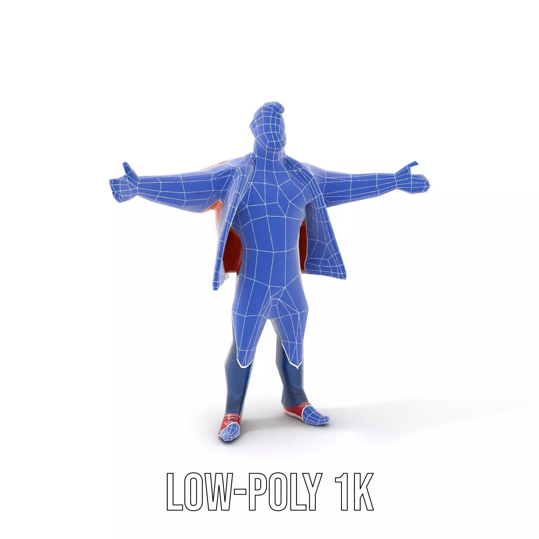 Stylish Muscle Character model pack Low-poly 3D model_12