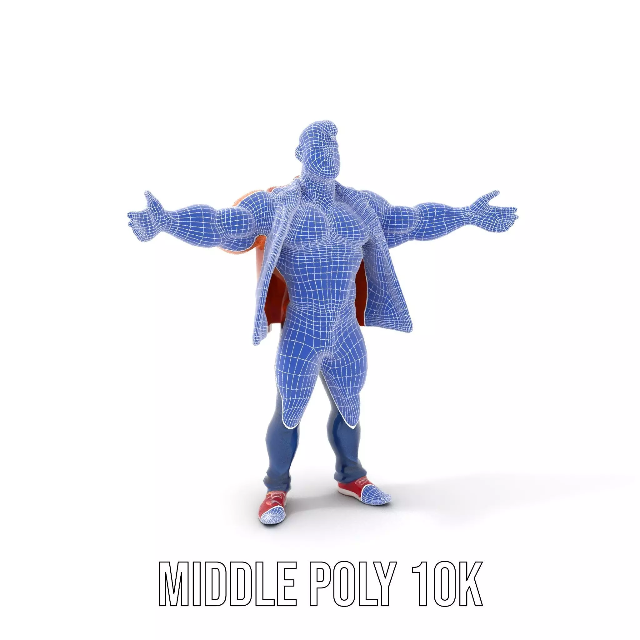 Stylish Muscle Character model pack Low-poly 3D model_24