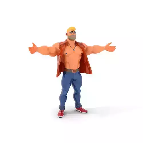 Stylish Muscle Character model pack Low-poly 3D model