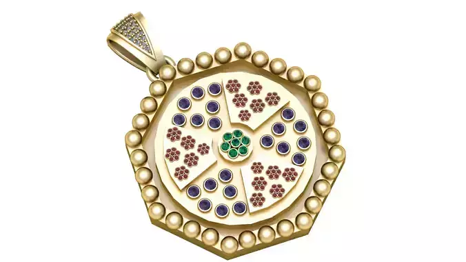 Royal Mandala Gem Pendant