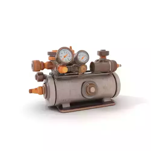 Industrial Brass Gauge model pack Low-poly 3D model