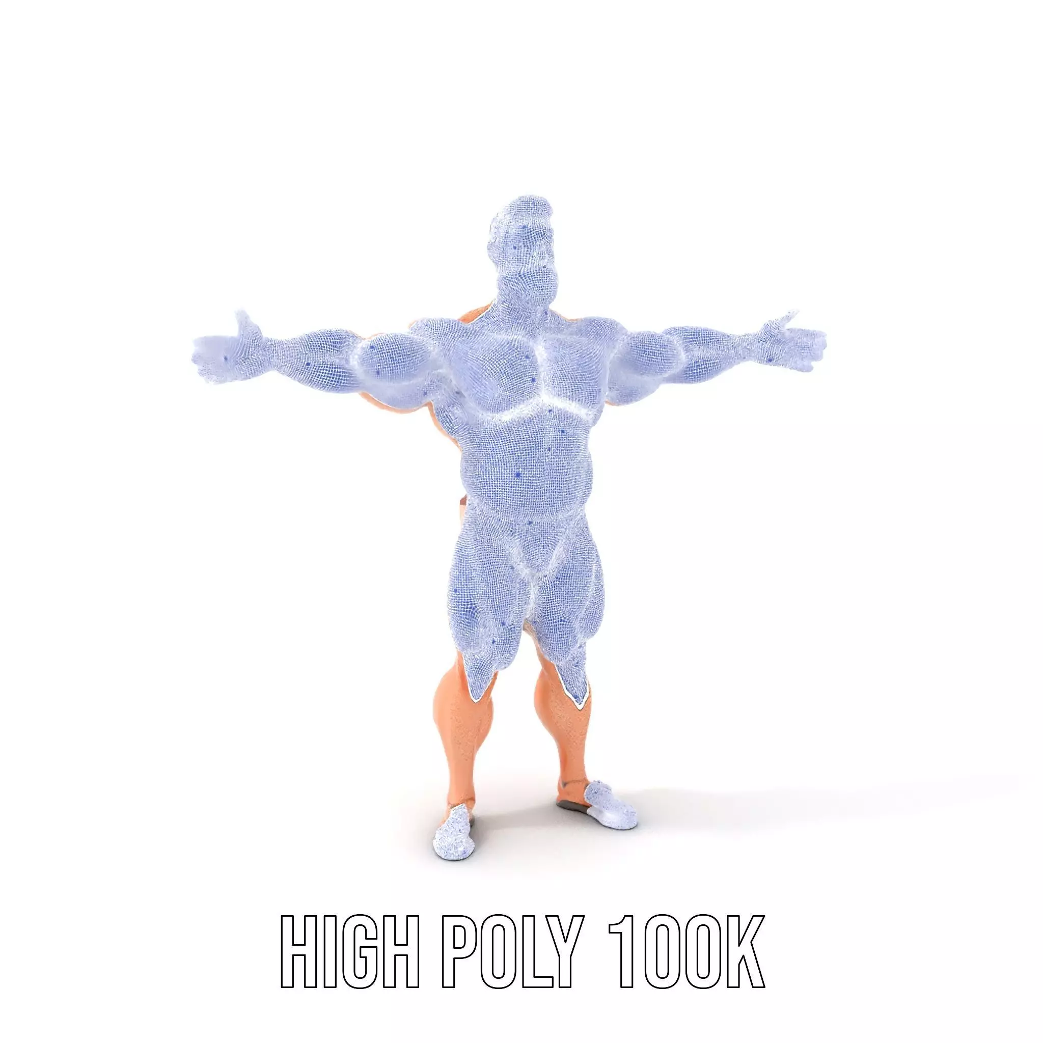 Muscular Hero Character model pack Low-poly 3D model_4