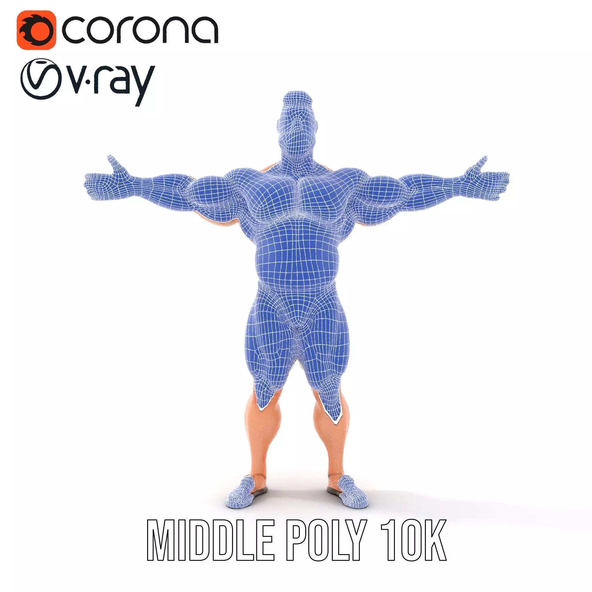 Muscular Hero Character model pack Low-poly 3D model_24