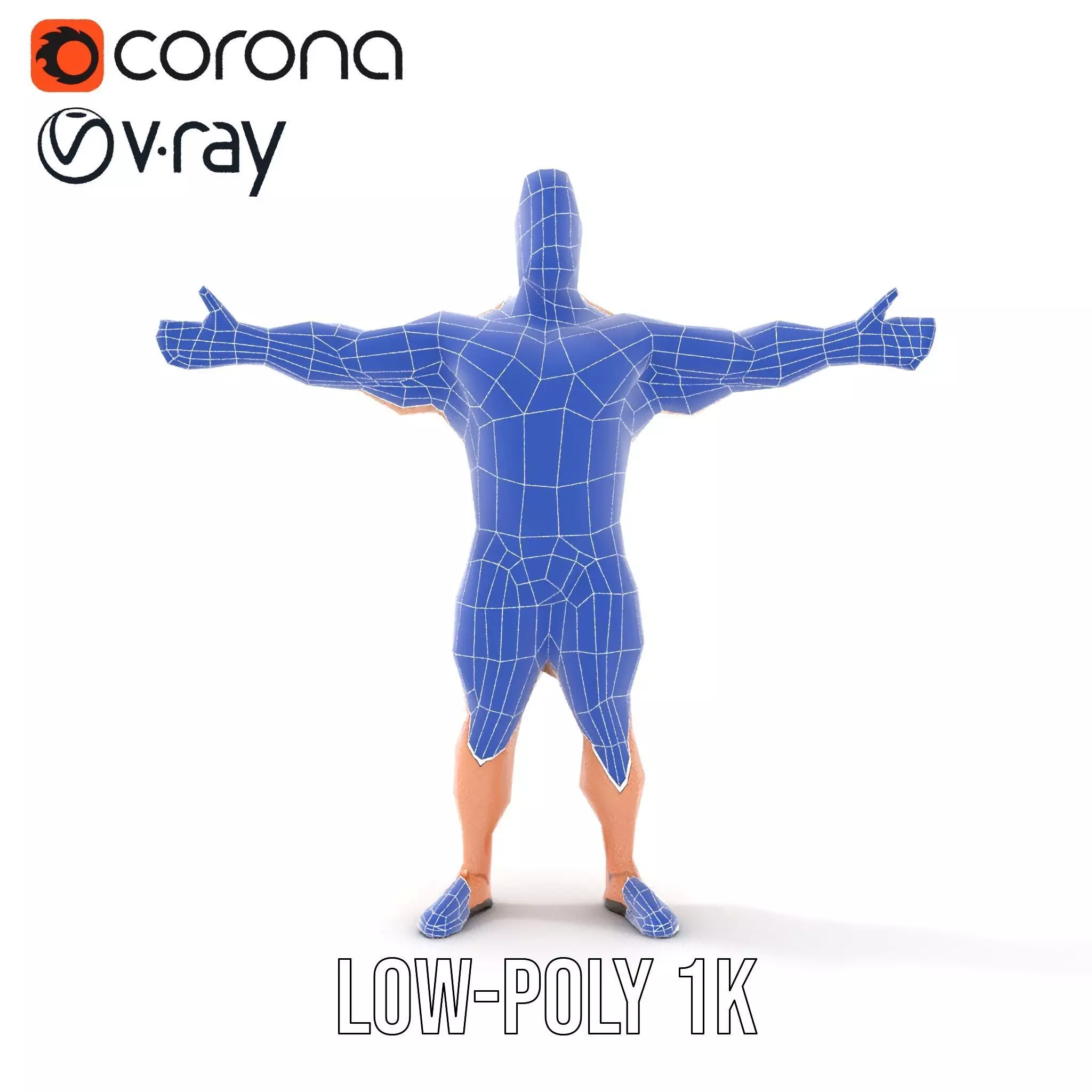 Muscular Hero Character model pack Low-poly 3D model_16