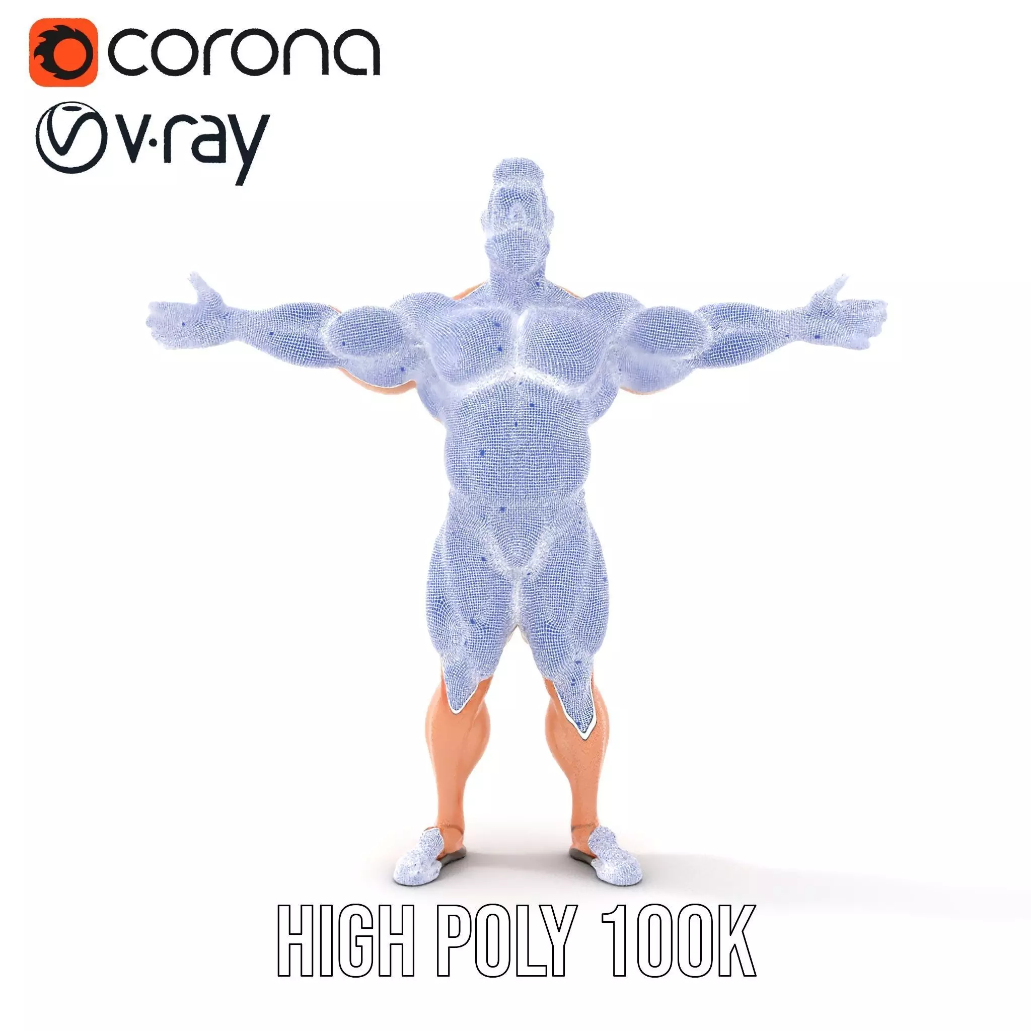 Muscular Hero Character model pack Low-poly 3D model_34