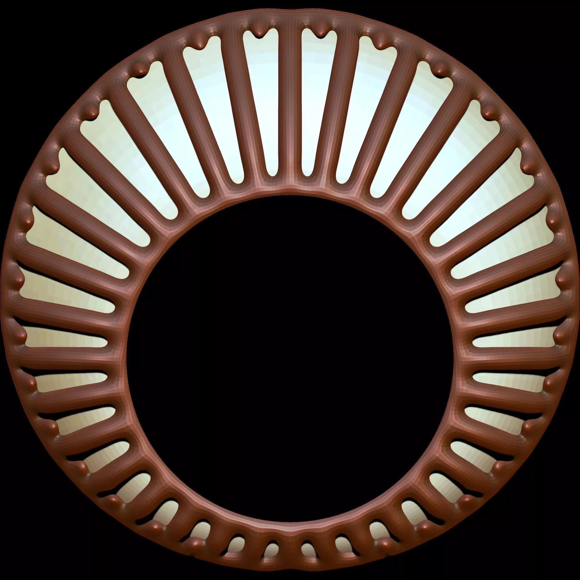 Enamel Fan Ring 3D print model_8