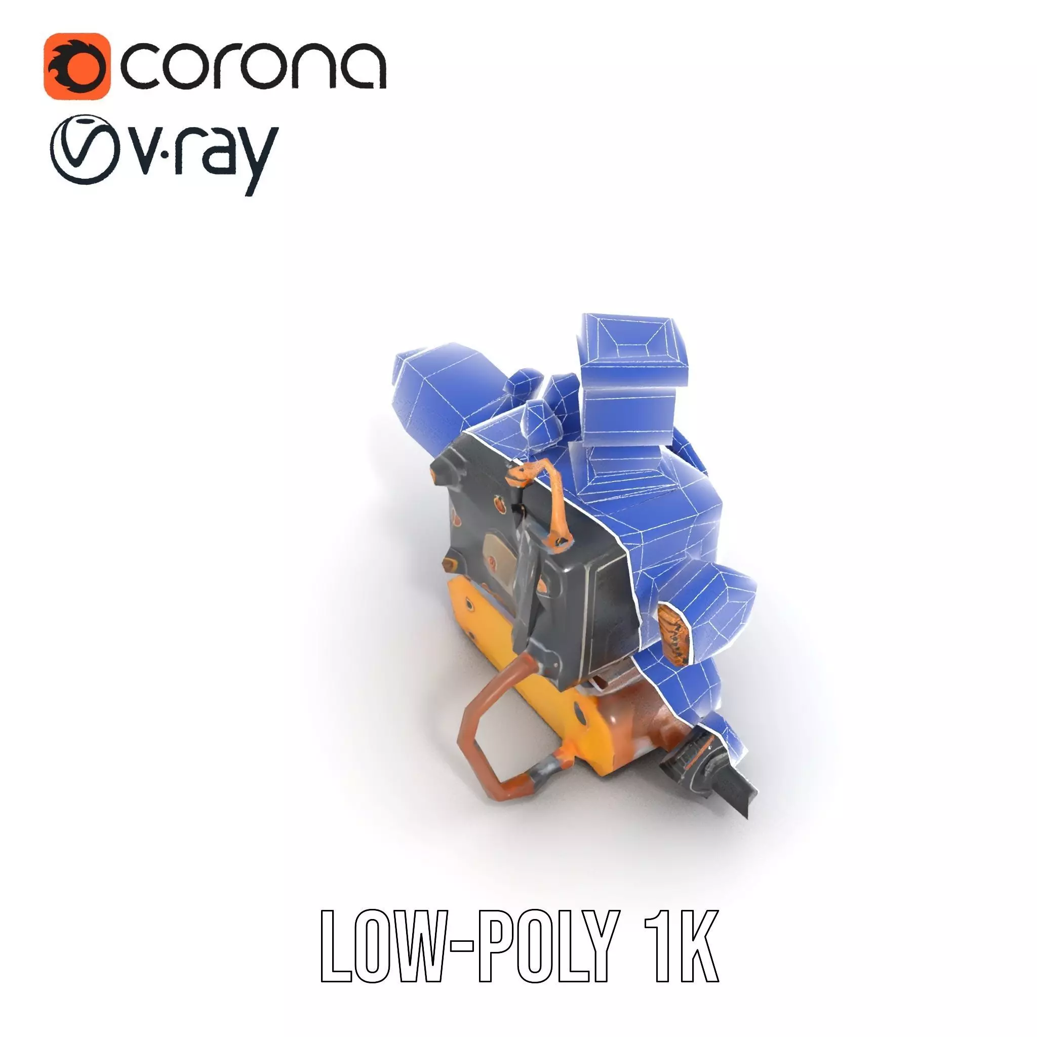 Steampunk Brass Engine model pack Low-poly 3D model_27