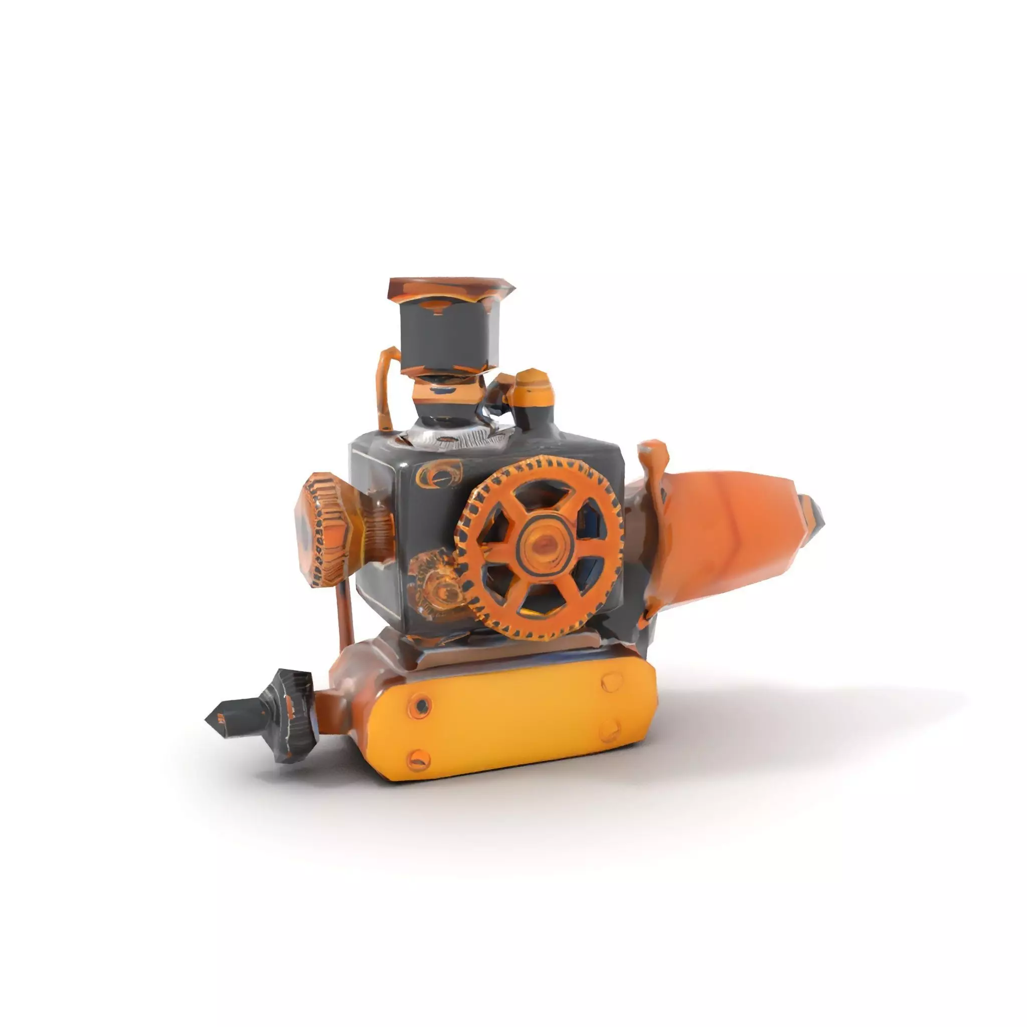 Steampunk Brass Engine model pack Low-poly 3D model_14