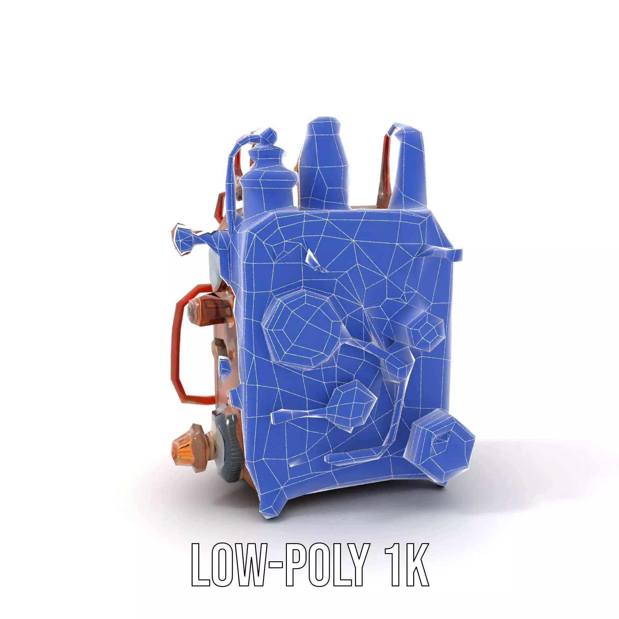 Steampunk Copper Gadget model pack Low-poly 3D model_14