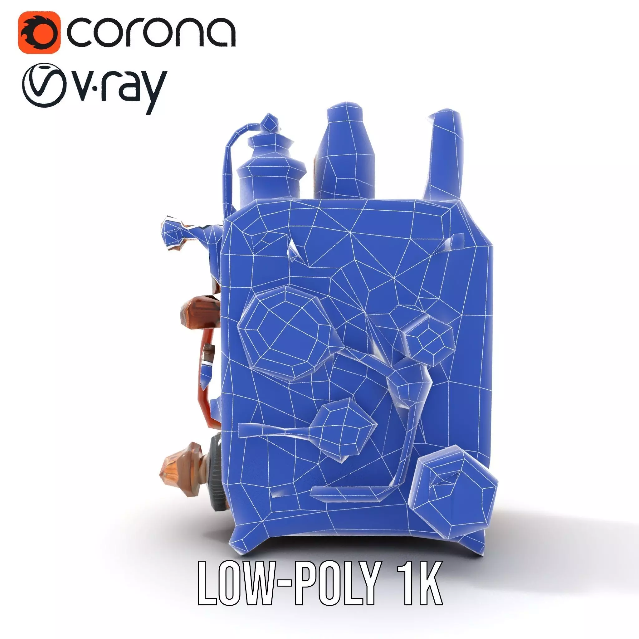 Steampunk Copper Gadget model pack Low-poly 3D model_24