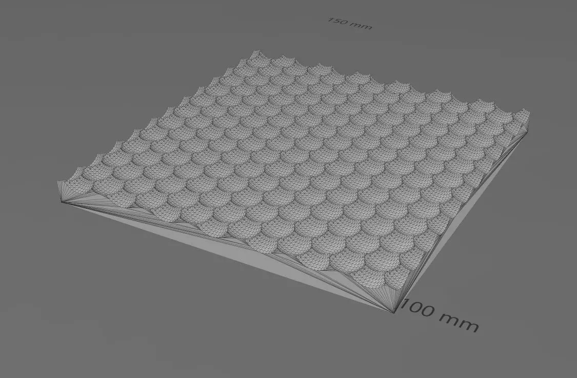 Hexagonal dome texture 3d relief panel for CNC and 3d prinitng 3D print model_13